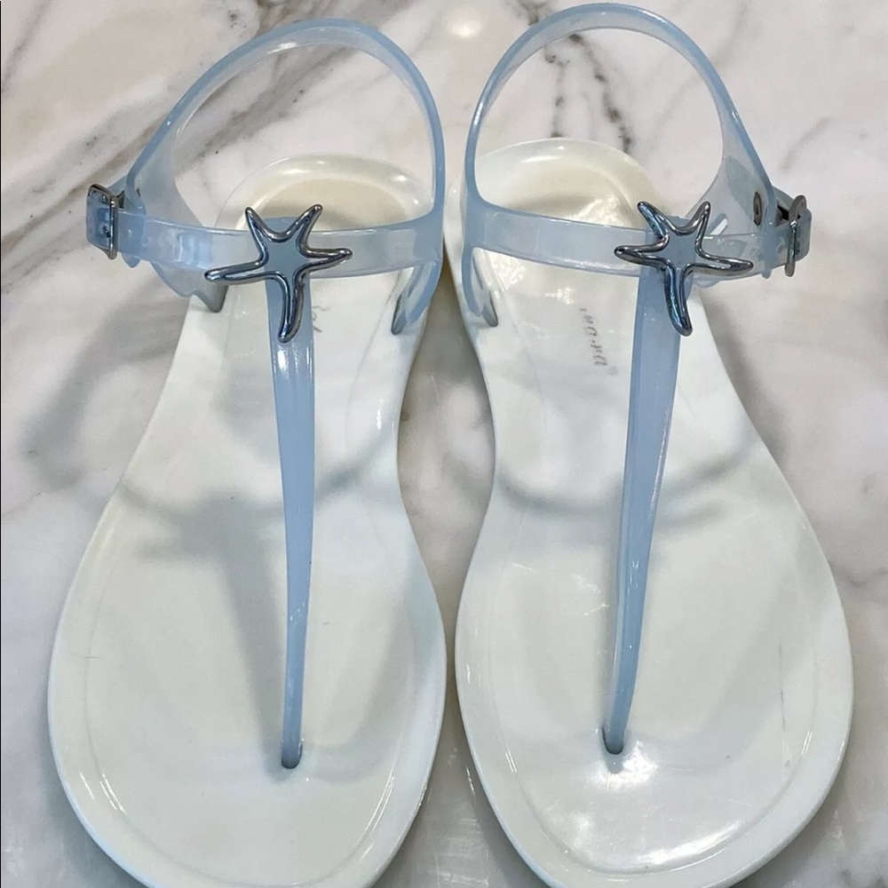Tommy Bahama Baby Blue Jelly Flop Starfish Sandals Size 9